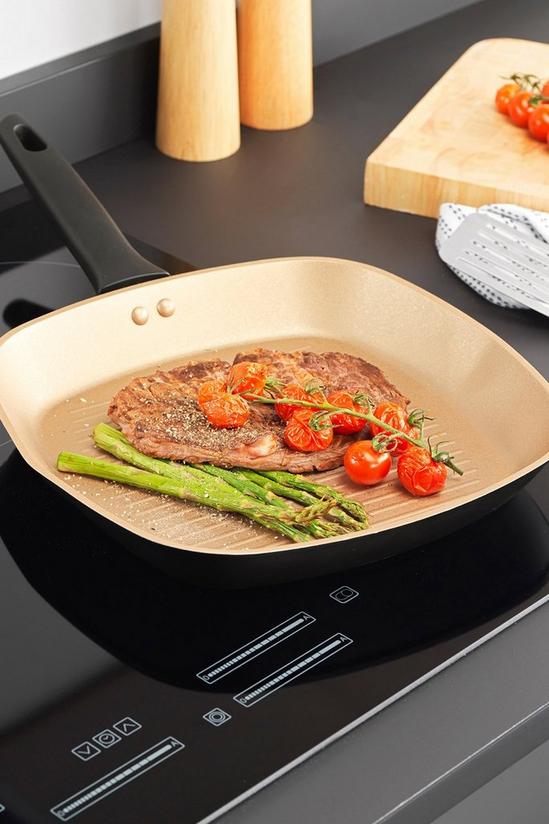 Russell Hobbs Black and Gold Opulence Collection Non-Stick 28 cm Griddle Pan 4