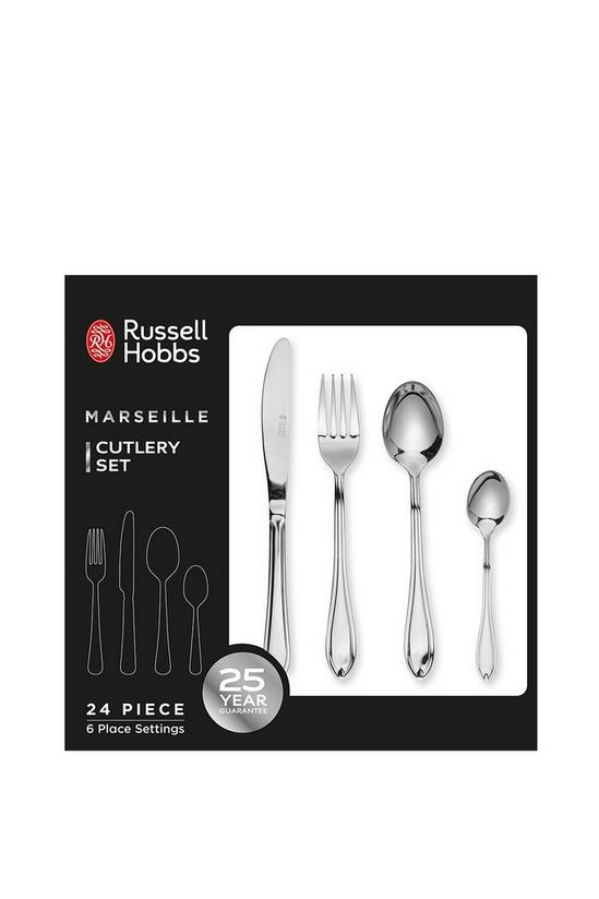 Russell Hobbs 24 Piece 'Marseille' Stainless Steel Dishwasher Safe Cutlery Set 5