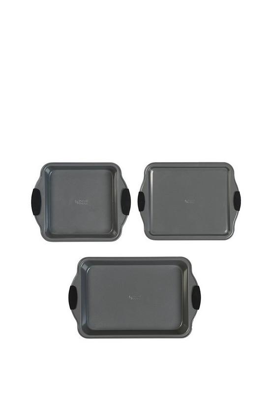 Russell Hobbs Pearlised 3 Piece Ovenware Set -  27cm Square Pan, 38cm Baking Tray And 40cm Roaster 1