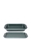 Progress Shimmer Collection 2 Piece Carbon Steel Ovenware & Baking Set -  39cm Roaster And Baking Tray thumbnail 1