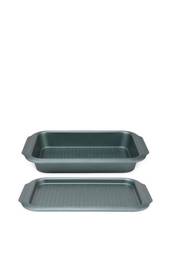 Progress Shimmer Collection 2 Piece Carbon Steel Ovenware & Baking Set -  39cm Roaster And Baking Tray 1