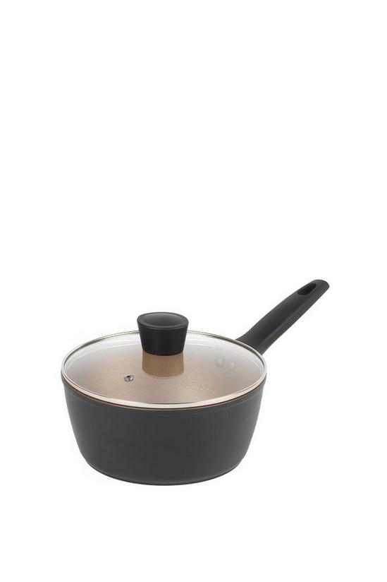 Russell Hobbs Black and Gold Opulence Collection Non-Stick 16/18/20 cm Saucepan Set 2