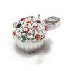 Jewelco London Silver  Crystal Cup Cake Charm Pendant - APD082 thumbnail 2