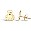 Jewelco London 9ct Gold  White Enamel Polar Bear Stud Earrings - JES279 thumbnail 1