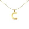 Jewelco London 9ct Gold  Polished Block Identity Initial Charm Pendant Letter C - JIN018-C thumbnail 1