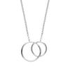 Jewelco London Silver   Linking Rings Charm Necklace 16 inch - GVK202 thumbnail 2