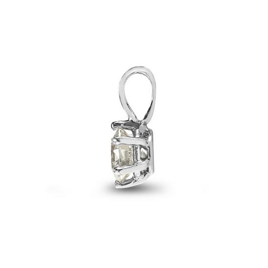 Jewelco London 18ct White Gold  0.2ct Diamond Solitaire Charm Pendant - 18P007-020 2