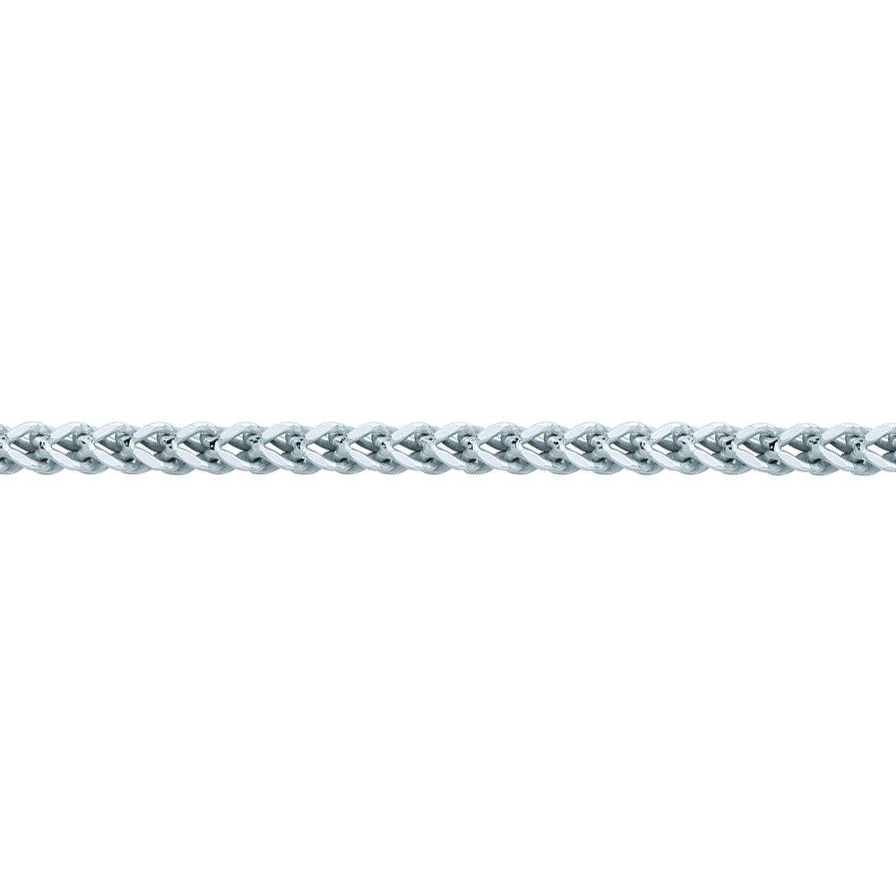 Silver  Franco 3D Curb Necklace 4mm 26