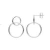 Jewelco London Silver  Magic  Linking Rings Drop Earrings - GVE772 thumbnail 1