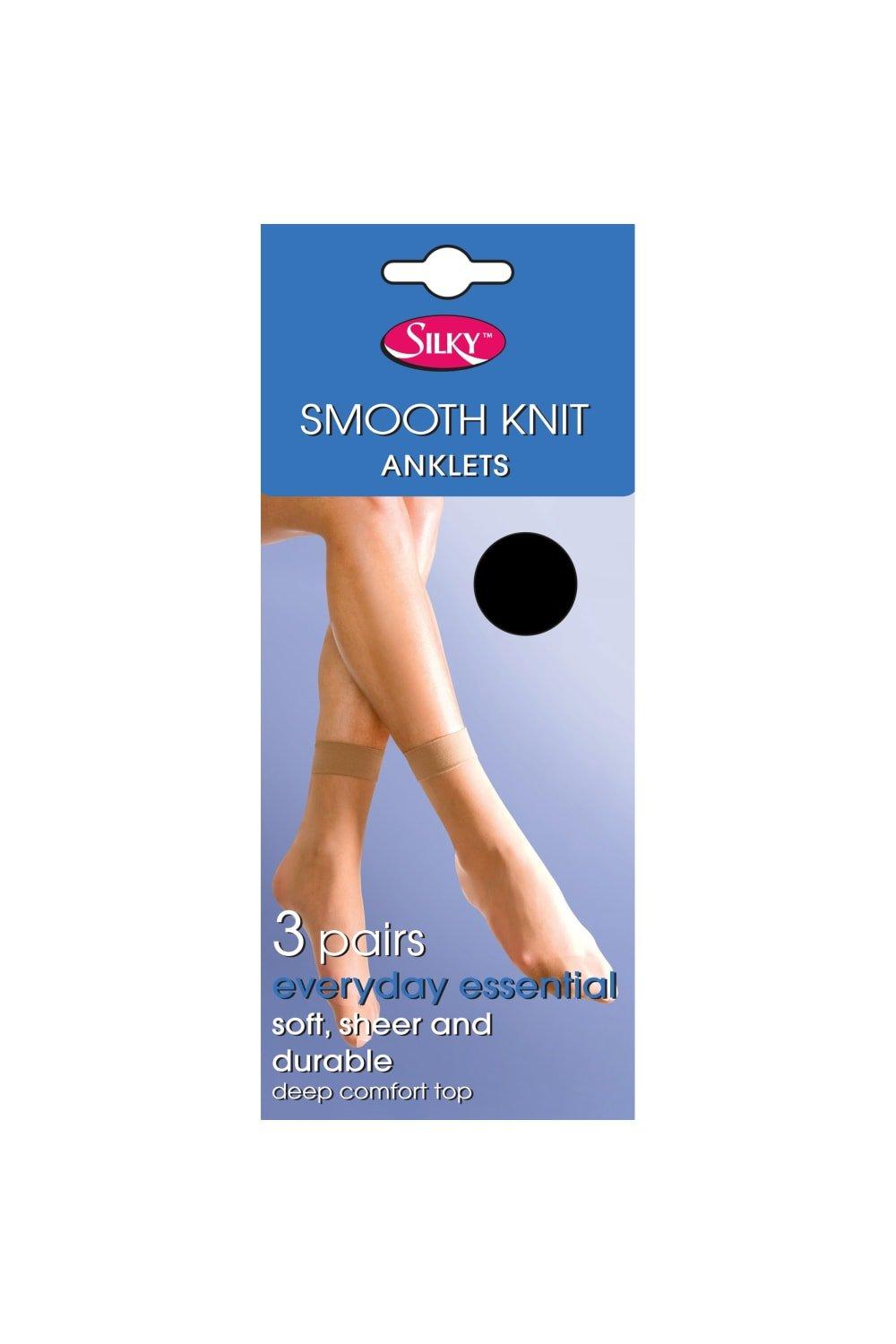 Smooth Knit Ankle High (3 Pairs)