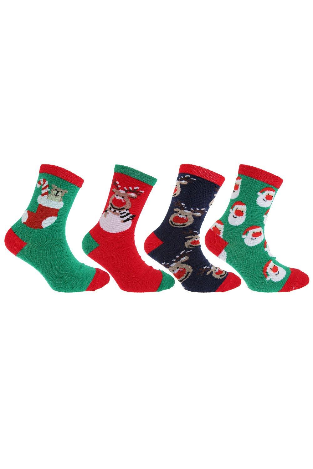 Christmas Character Novelty Socks (Pack Of 4)