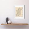 Artery8 Vintage 1799 Clement Cruttwell Ireland Ulster Connaught Leinster Munster Four Provinces Map Framed Wall Art Print Picture 12X16 inch thumbnail 2