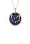 Latelita Zodiac Lapis Lazuli Gemstone Star Constellation Pendant Necklace Gold Capricorn thumbnail 1