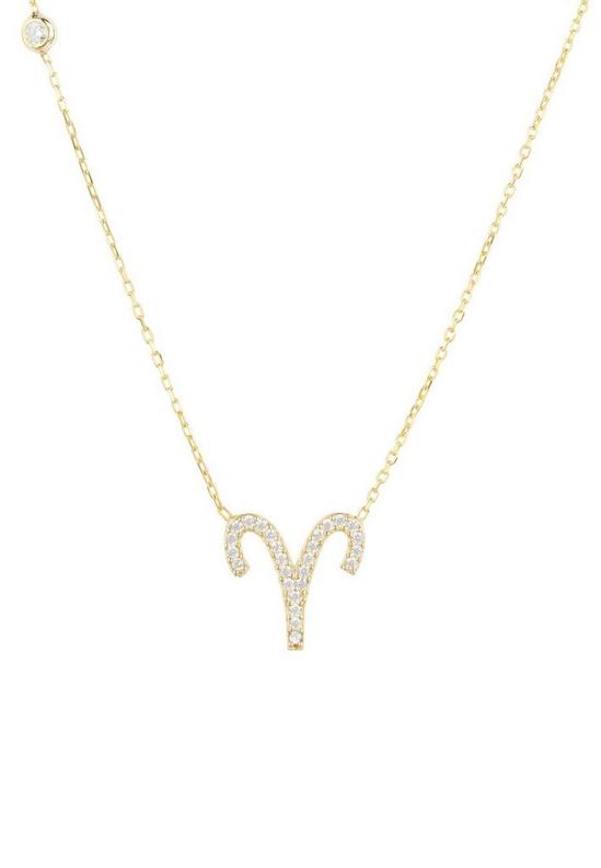 Latelita Zodiac Star Sign Pendant Necklace Gold Aries 1