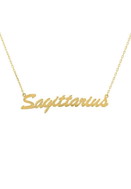 Latelita Zodiac Star Sign Name Necklace Gold Sagittarius 1