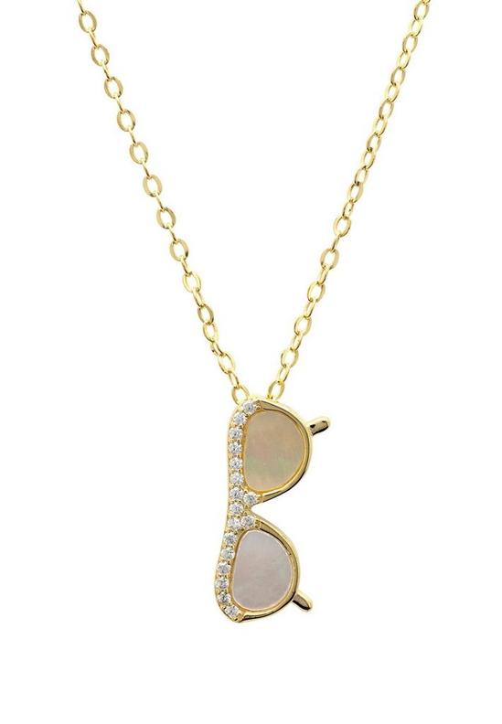Latelita Sunglasses Mother Of Pearl Necklace Gold 1
