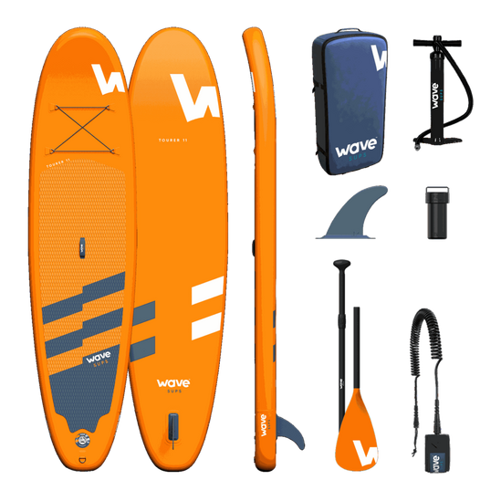 Wave Sups Wave Tourer Sup Package - Orange Stand Up Inflatable Paddle Board 10ft 1