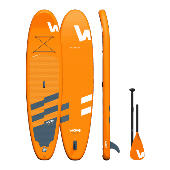 Wave Sups Wave Tourer Sup Package - Orange Stand Up Inflatable Paddle Board 10ft 2