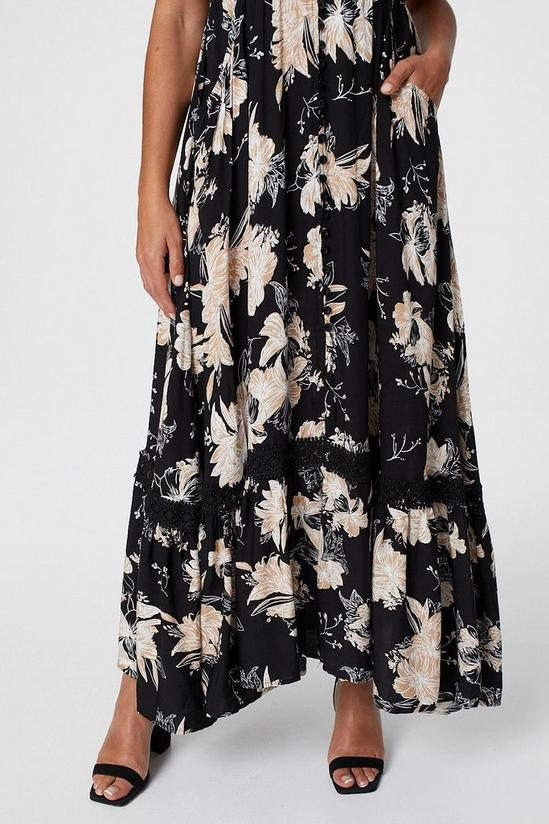Izabel London Floral Short Sleeve Tiered Maxi Dress 6