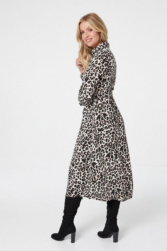 Izabel London Leopard Print Shirt Dress 3