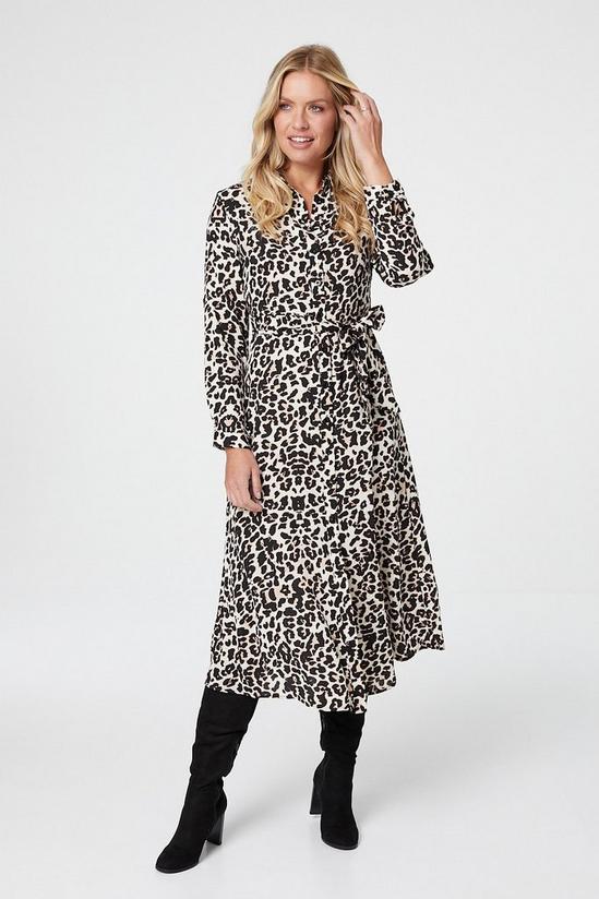 Izabel London Leopard Print Shirt Dress 4