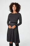 Izabel London Striped Long Sleeve Knit dress thumbnail 1