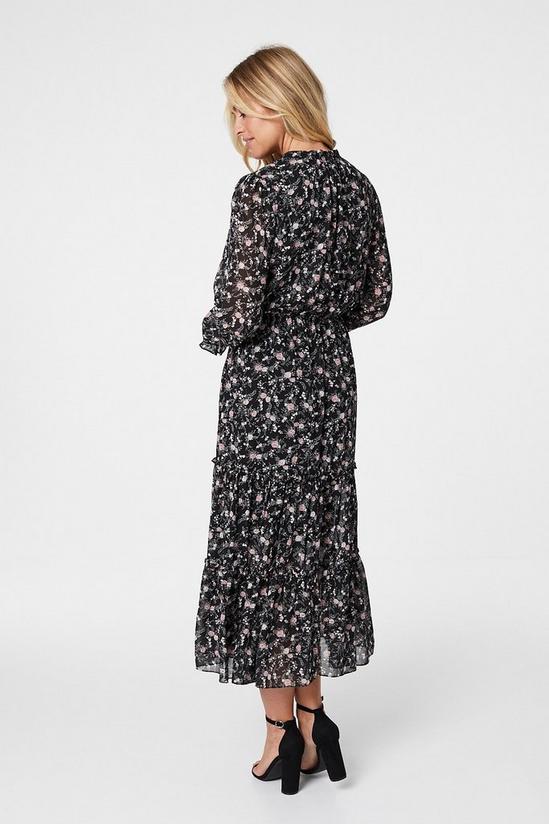 Izabel London Floral Long Sleeve Midi Dress 3