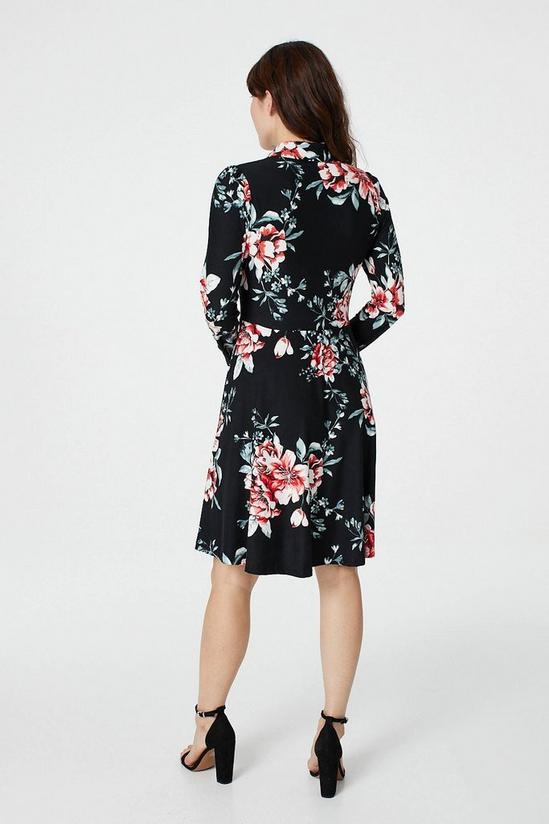 Izabel London Floral Long Sleeve Shirt Dress 3