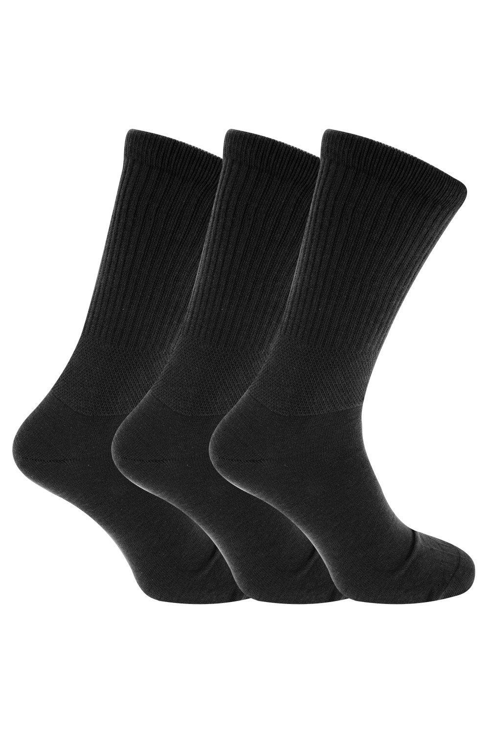 Extra Wide Comfort Fit Wide Feet Diabetic Socks (3 Pairs)