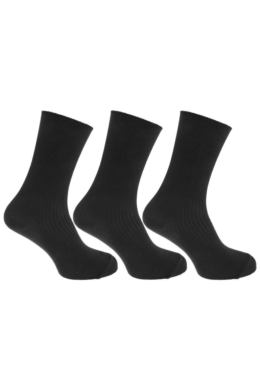 Casual Non Elastic Bamboo Viscose Socks (Pack Of 3)