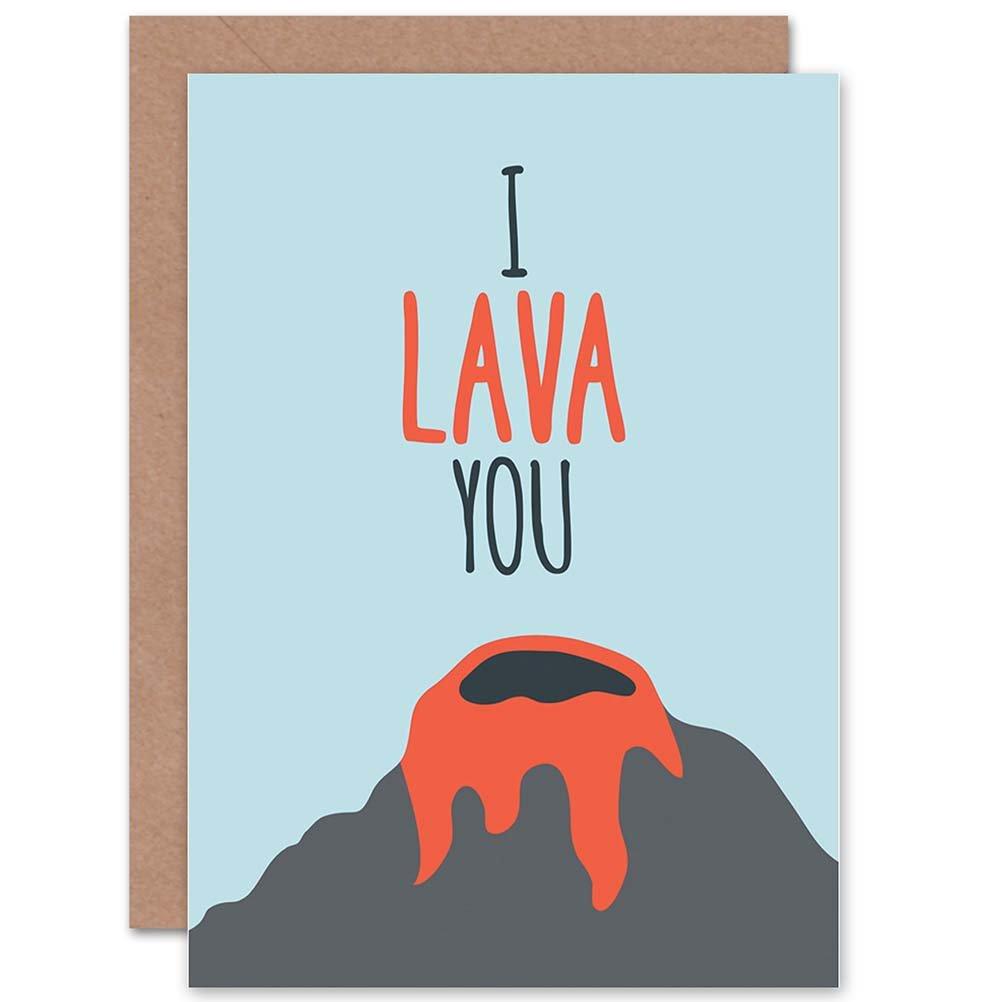 I Lava You Love Valentines Greetings Card Plus Envelope Blank inside