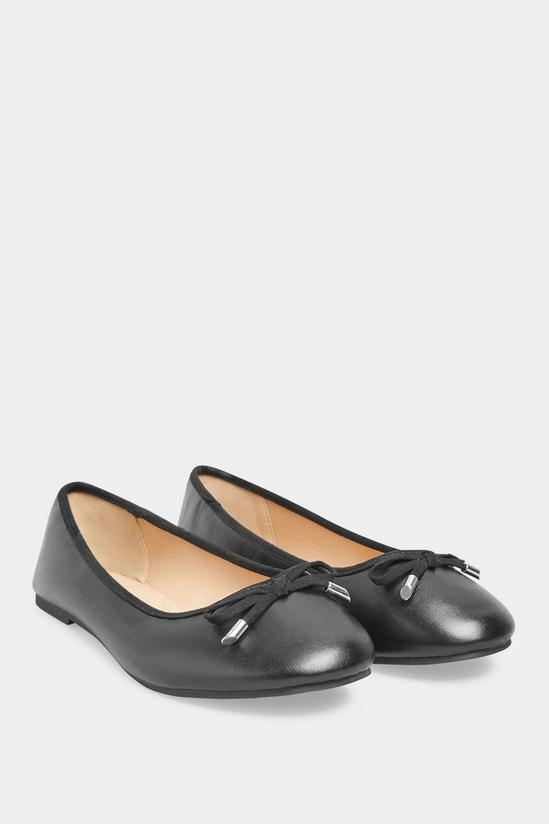Yours Extra Wide Fit Ballerina Pumps With Bow Detail 2