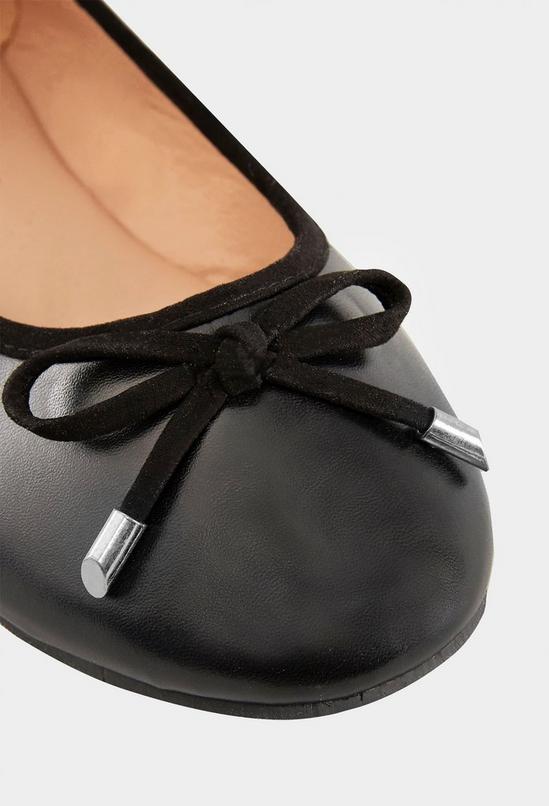 Yours Extra Wide Fit Ballerina Pumps With Bow Detail 5