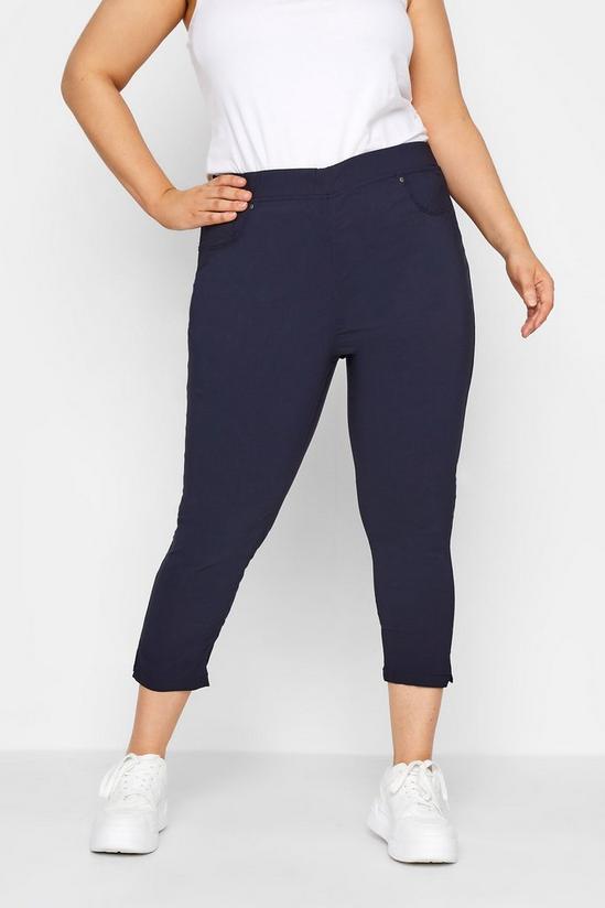 Yours Bengaline Cropped Pull On Trousers 1