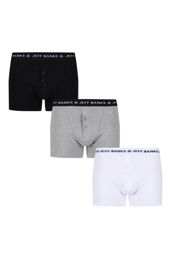 Jeff Banks 3 Pair Pack Button Fly Boxers 1