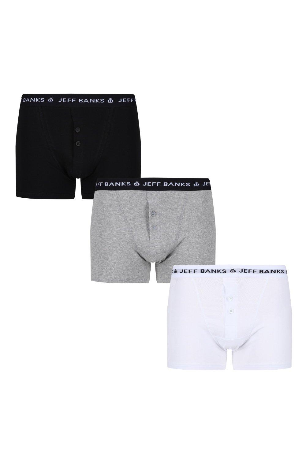 3 Pair Pack Button Fly Boxers