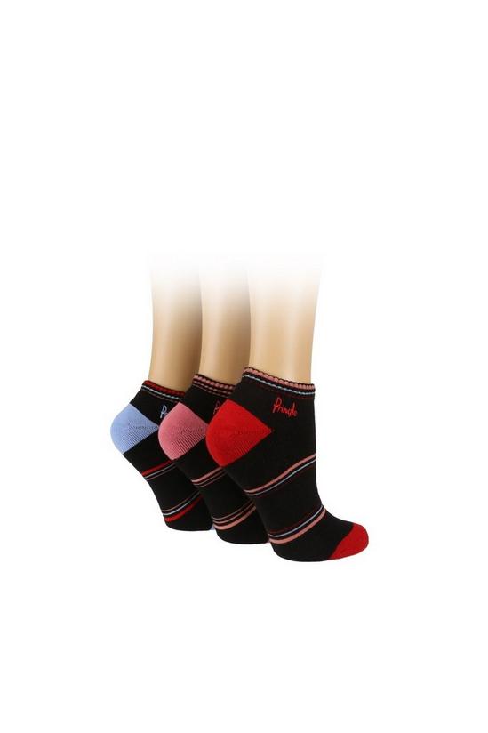 Pringle 3 Pair Pack Cushioned Sole Trainer Socks 1