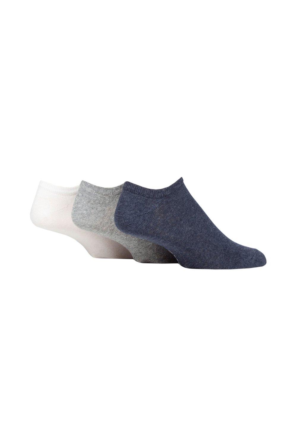 3 Pair 100% Recycled Plain Cotton Trainer Socks