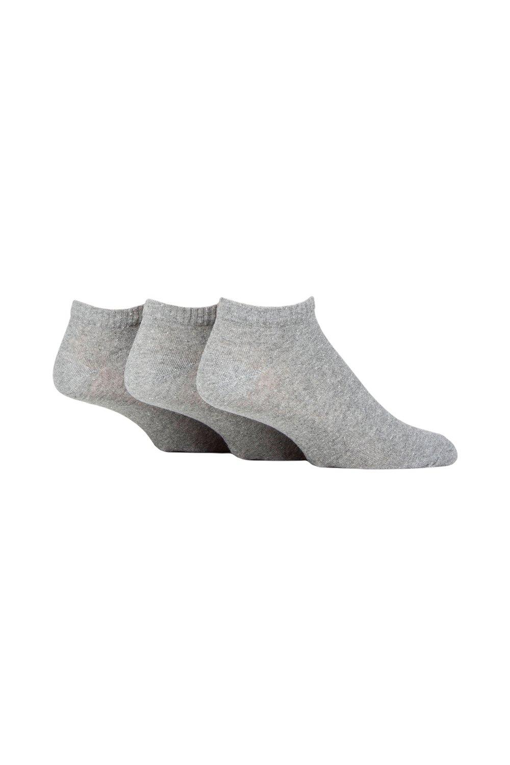 3 Pair 100% Recycled Plain Cotton Sports Trainer Socks