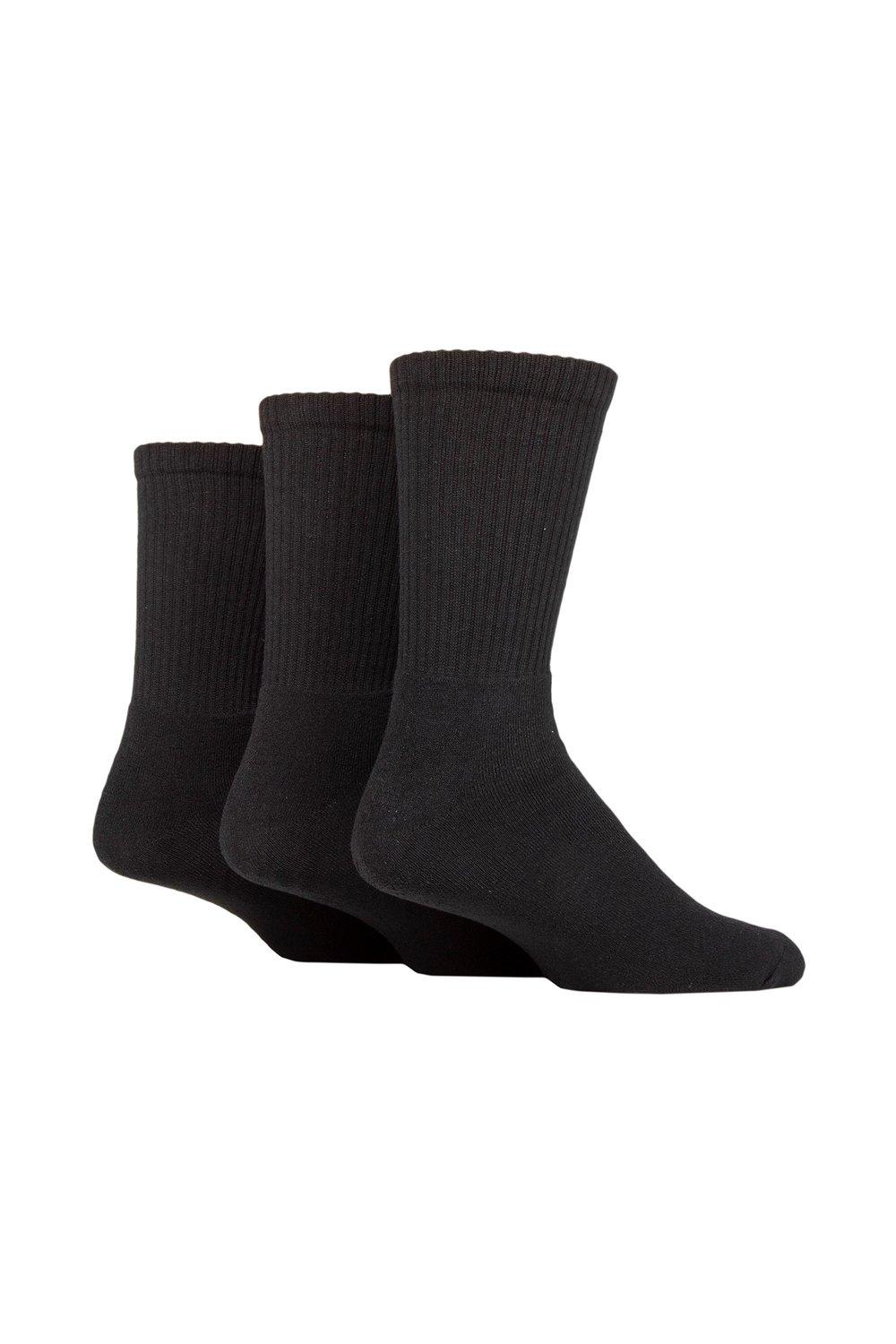 3 Pair 100% Recycled Plain Cotton Sports Socks