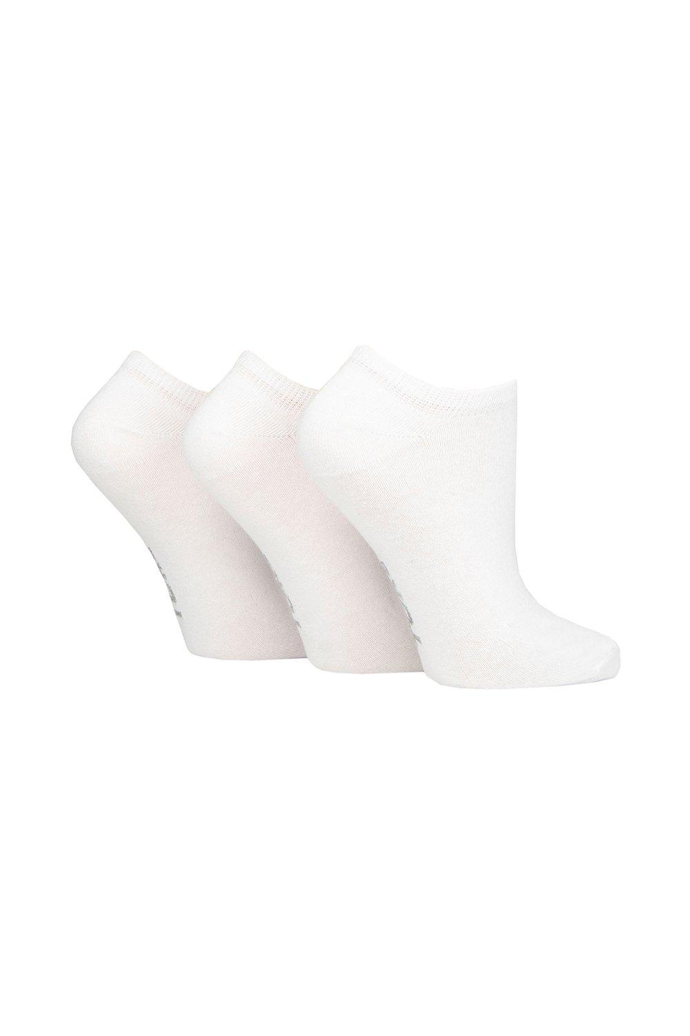 3 Pair 100% Recycled Plain Cotton Trainer Socks
