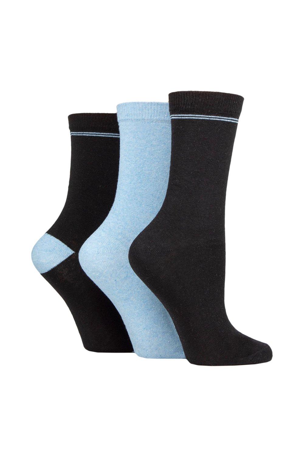 3 Pair 100% Recycled Placement Stripe Cotton Socks