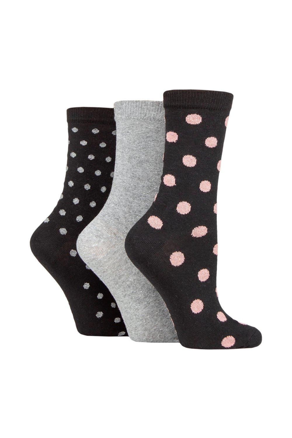 3 Pair 100% Recycled Spots Cotton Socks