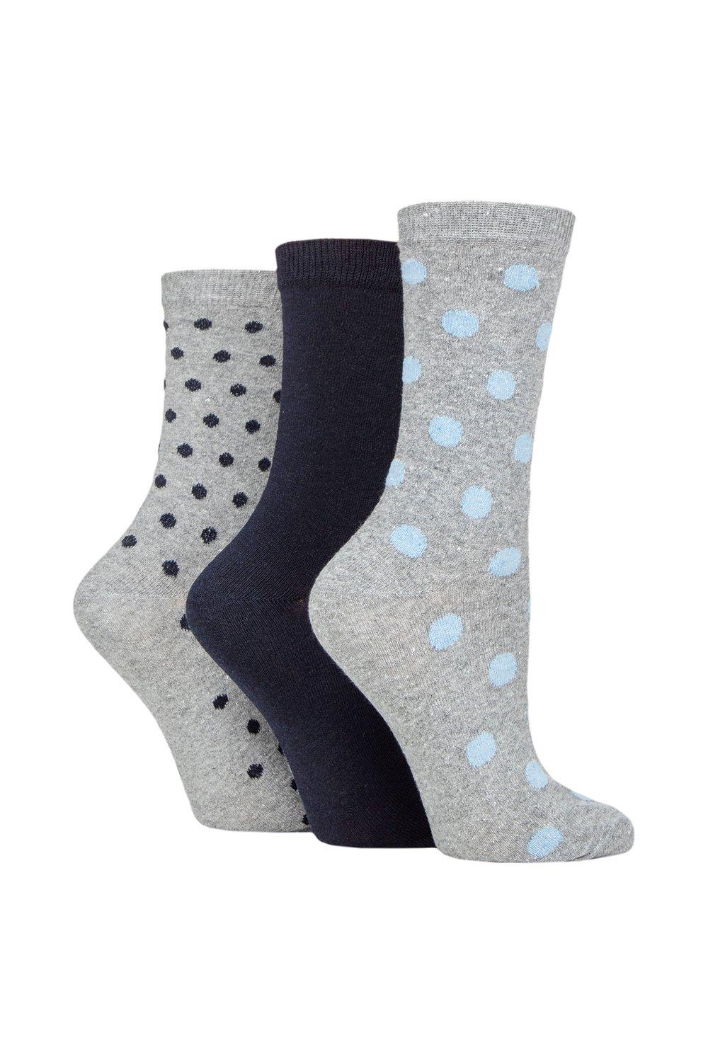 3 Pair 100% Recycled Spots Cotton Socks