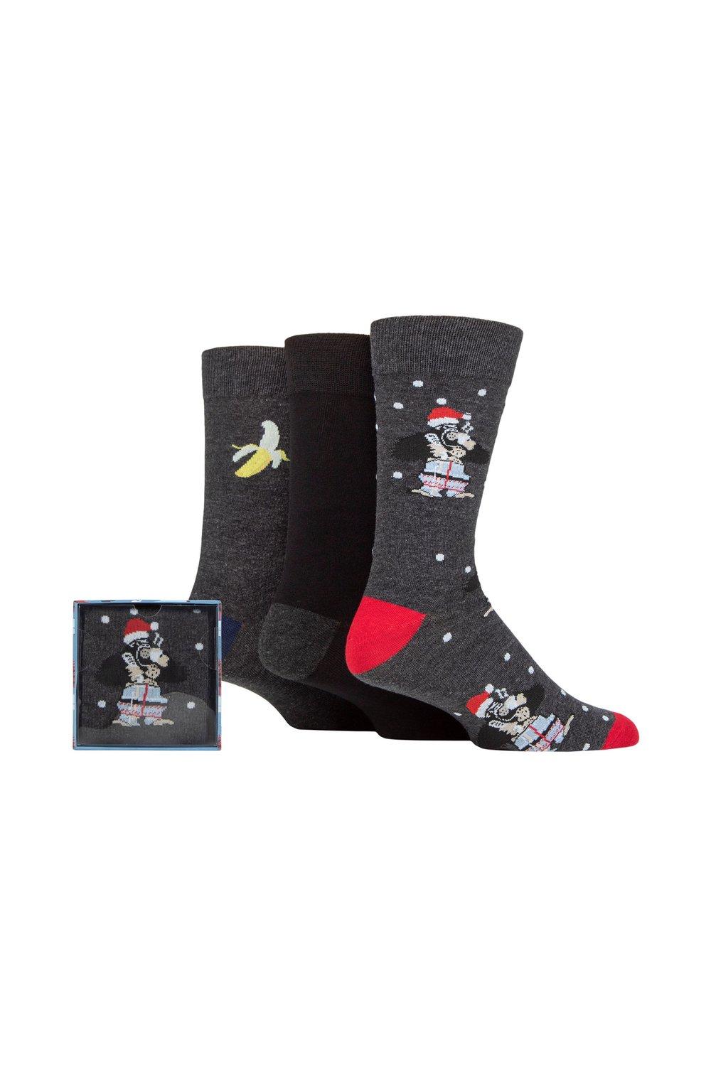 3 Pair Winter Wonderland Christmas Cube Gift Boxed Socks