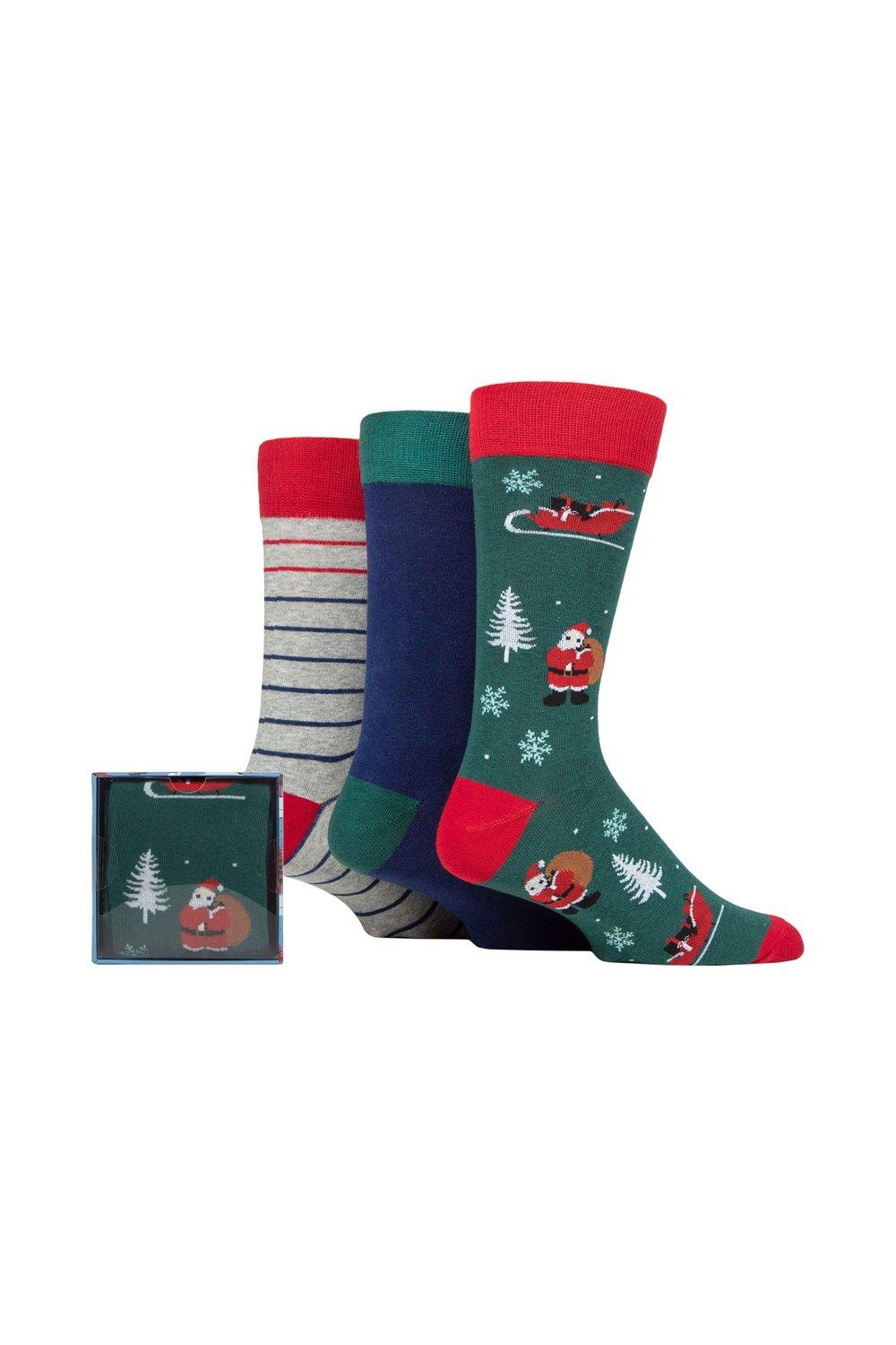 3 Pair Winter Wonderland Christmas Cube Gift Boxed Socks