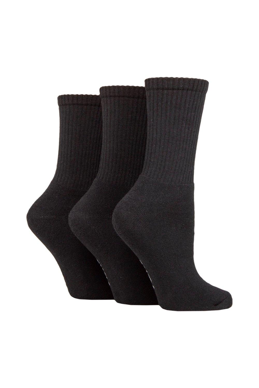 3 Pair 100% Recycled Plain Cotton Sports Socks