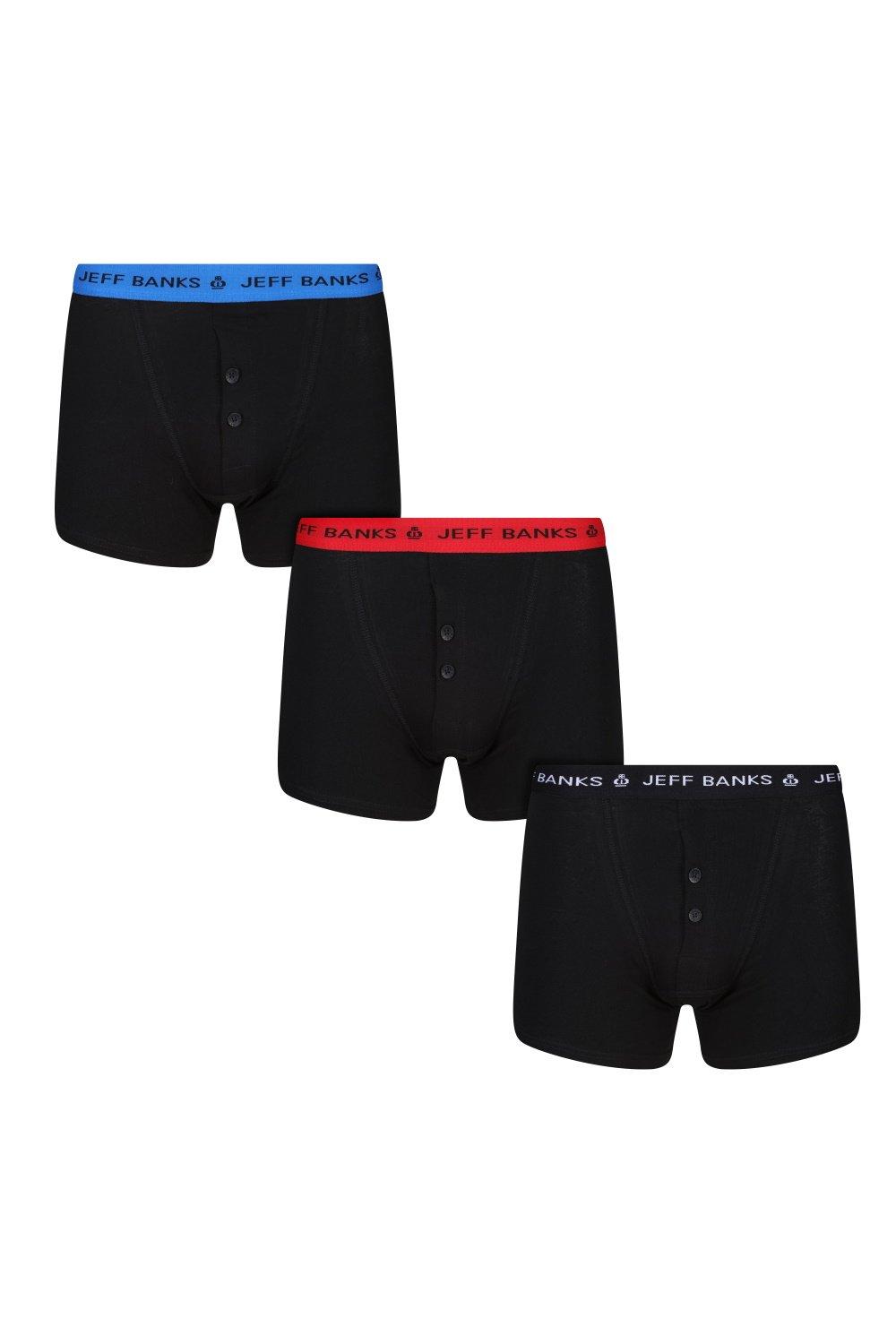 3 pair pack button fly boxers