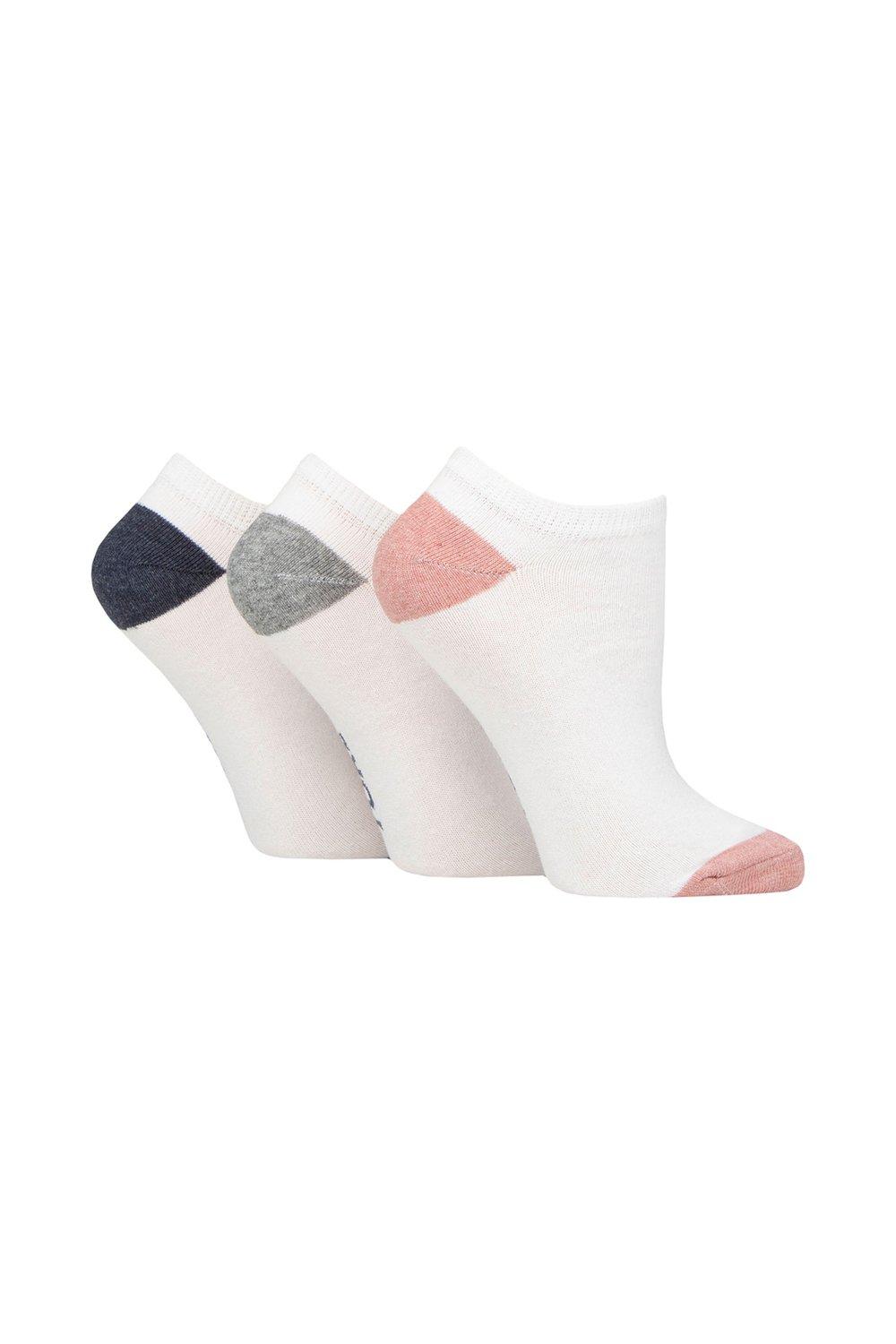 3 Pair 100% Recycled Heel and Toe Cotton Trainer Socks