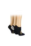 Caroline Gardner 3 Pair Pack Fashion Trainer Liner Socks thumbnail 1